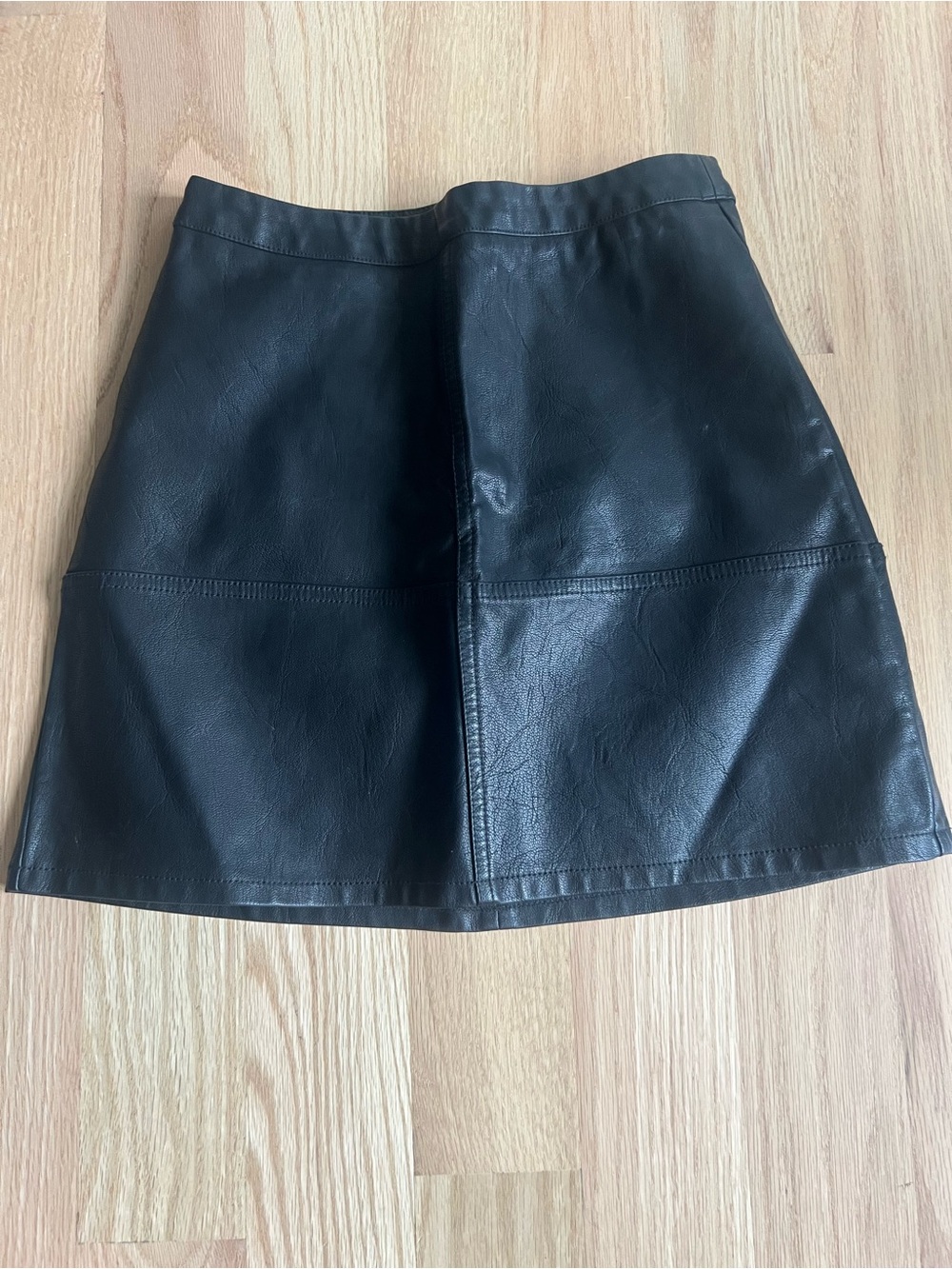 New Look Black Faux Leather Mini Skirt